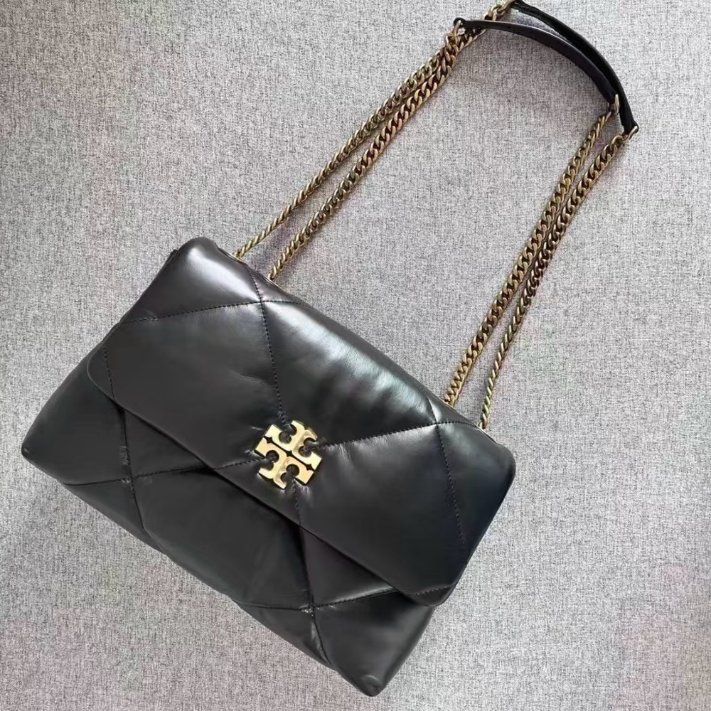 TORY BURCH Kira series black diamond grid chain bag - Picture 2 of 5